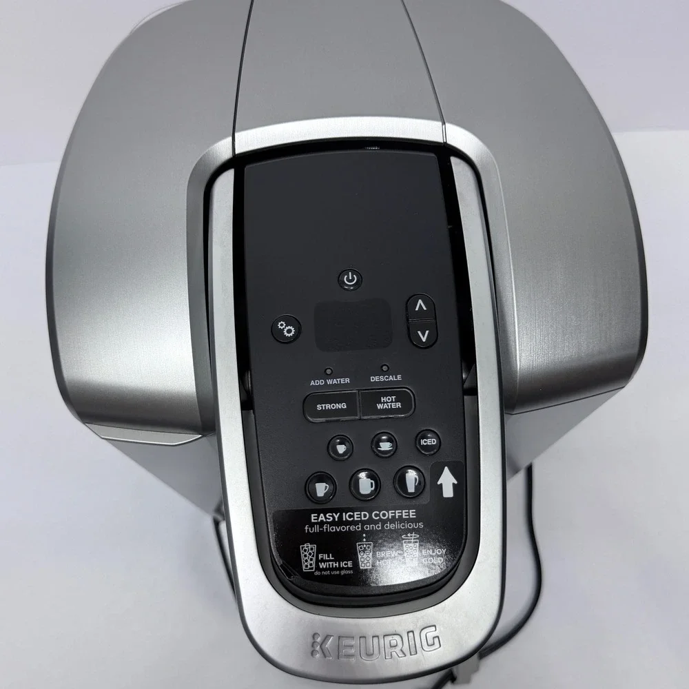 Keurig K-Elite K90 Single Serve Coffee Maker Brushed Silver Iced Coffee Mode